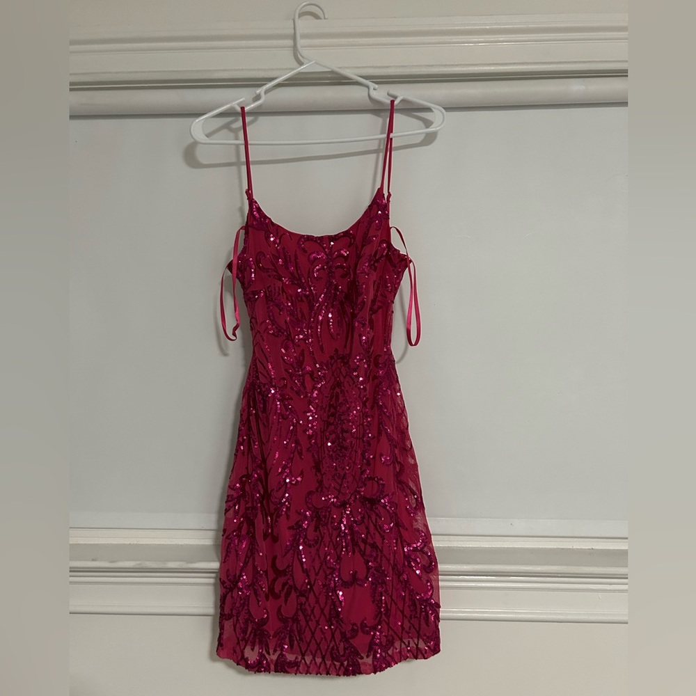Worn Once, Sequence Homecoming Dress, Low Back